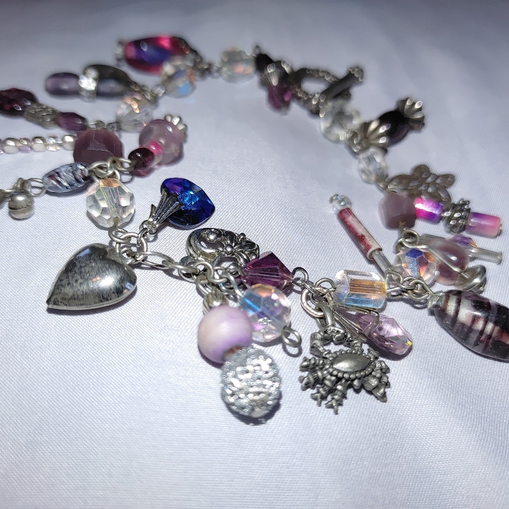 Inspire handmade antique bead charm bracelet